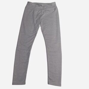 Grey herringbone print soft outdoor indoor size large women's‎ leggings running